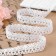 Knitted lace, 15 mm × 15 ± 1 m, white color