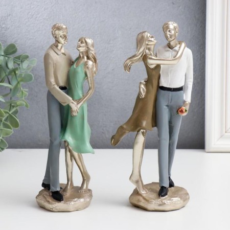 Polystone souvenir "Lovers" mix 20x8x6.5 cm-1