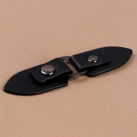 Cleaner fastener, with a button, 10.5 × 2.6 cm, 3 pcs, black color-1