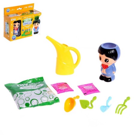 Set for experiments “Funny hairstyles, grow grass”, boy-1