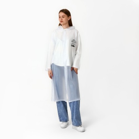 An adult raincoat with a branch for a backpack "Mountains Knee", universal size-6