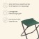 Tourist chair maclay, folding, p. 22x20x25 cm, green color