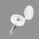 Decorative cap for screws, white, set 100 pcs
