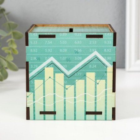 Piggy bank Cube "Dream will indicate the path" 10x10x10 cm-2