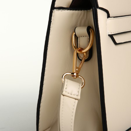Women's bag with lightning, textura, average size, milk color-5