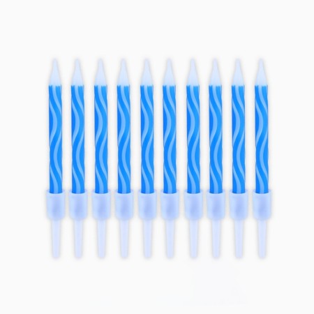Candles for the cake "Happy Birthday", blue.-2