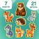 Maxi - puzzles "Forest animals", 7 puzzles, 21 elements