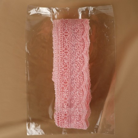 Lace on a grid, 45 mm × 11 ± 1 m, pale pink color-2