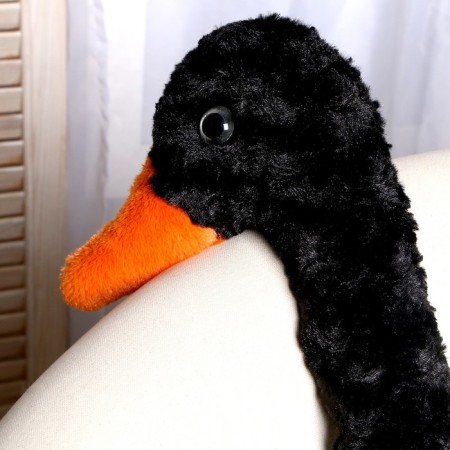 Soft toy "goose", black color-1