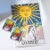 Acryl Earrings "Tarot" Sun, colored in silver
