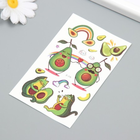 Tattoo on the body color "CotoAvocado" 7.5x12 cm-1