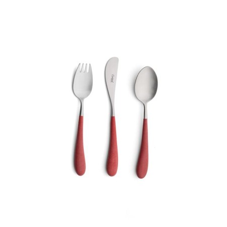 ALCE RED cutlery set, 3 items