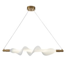 Suspended Indigo lamp, 11044/A/1P BRASS. 1x24W, Led, 1872lm, 4000k, 800x120x900 mm, white color