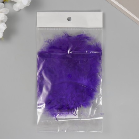 Pen decorative goose down "purple" set 40 pcs h = 10-15 cm-3