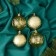 Set of balls plastic D-5.5 cm, 4 pcs "New Year's Fun" Snowflake geometry, yellow gold