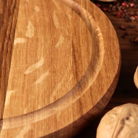 Menzhitsa wooden "pub", with a cutting board, D-20 cm, array of oak-2