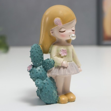 Polystone souvenir "Baby with bubble and cacti" MIX 10x4x6 cm-4