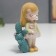 Polystone souvenir "Baby with bubble and cacti" MIX 10x4x6 cm