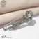 Pin "Flower" rose with a pearl, 4 cm, white color in silver