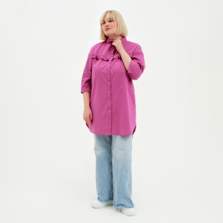 Women's tunic with a shutherin mist plus-size, size 54, pink color-3