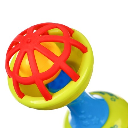 The rattle "Bright dumbbell", with elastic elements-6