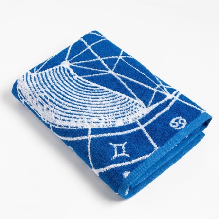 Terry Ethel towel "Zodiac Signs: Taurus" Blue, 67x130 cm, 100% cotton, 420g/m2-1