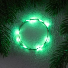 Rosa thread. IP20, 1 m, N.S. LED (1608) -10-4.6V, AG13X3 (in the set), 3 modes, Green glow