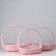 A set of baskets, 3 pcs, 38x29x10x34 cm, pink