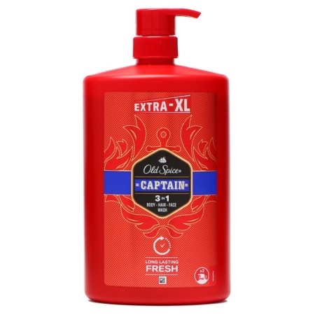 Shower gel and shampoo 2 in 1 Old Spice Captain, 1000 ml