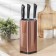 Magistro knife and scissors stand "Bronze", 10 × 10 × 23 cm, bronze color