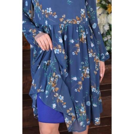 Women's dress, size 48, blue color-12