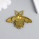 Decor for creativity metal, rhinestones "fly" gold 3.5x4.7 cm