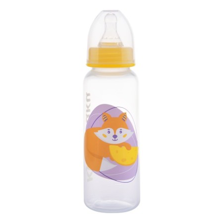 Polypropylene bottle with silicone bowl of milk, 250 ml, mix-1