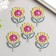 Decor for the work of acrylic "Children's drawing. Chamomile Transparent" 4,2x2.7 cm
