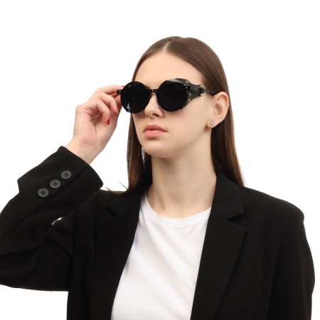 Sunscreen glasses, UV 400, leather curtains, pipe 14.7 cm, width 14.4 cm, lens 7 x 5.5 cm-3