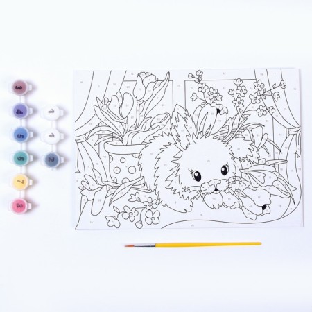 Picture on numbers for kids "Fluffy Bunny"-4