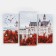 Carty clock is wall-mounted, modular "White Castle", silent, 60 x 80 cm, triptych