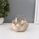 Polystone candlestick for 1 candle "Lotus" gold 10.5x12x9 cm
