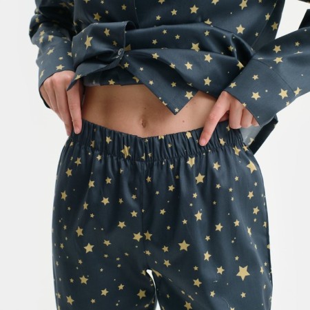 PAZHAMA Women's KAFTAN "Stars", p.44-46, dark blue-3