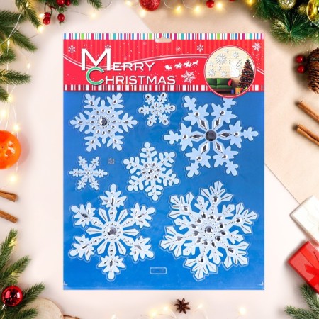 Stickers on the windows "New Year" snowflakes, 39 x 31 cm-1