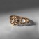 Ring "Haw" with heart, color gold, dimensionless