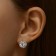 Earrings with rhinestones Xuping Cuts Sun, white color in gold