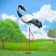 Garden figure "Crane with a bent neck" 16x42x60cm