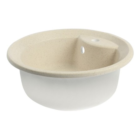 Curler for a kitchen made of stone zein 1/q2, d = 480 mm, round, overflow, beige color-1
