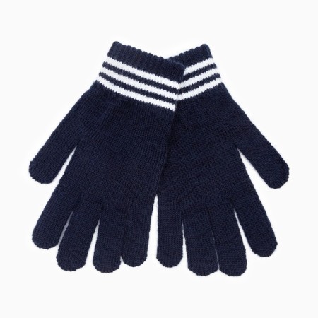 Single children's gloves, dark blue color, size 16 (9-12 years old)