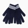 Single children's gloves, dark blue color, size 16 (9-12 years old)