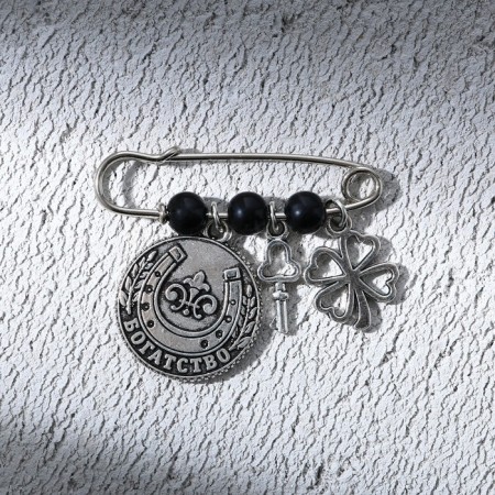 Brooch - Pin "for good luck", length 3.5 cm-2