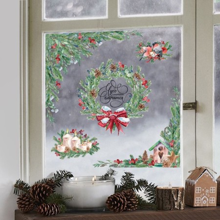 Window sticker "Miracle", 50 x 70 cm, new year-3