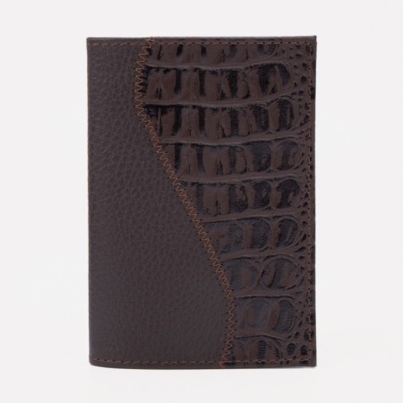Passport cover, dark brown color