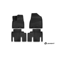 3D mats in the cabin Kia Carnival, 01/2015-2016, Van (for the market of Kazakhstan), 4 pcs.